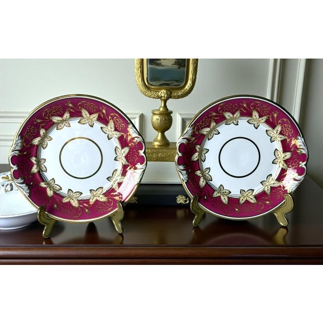 Napoleon III Pair of French “Porcelaine De Paris” Dessert Trays For Sale - Image 17 of 18
