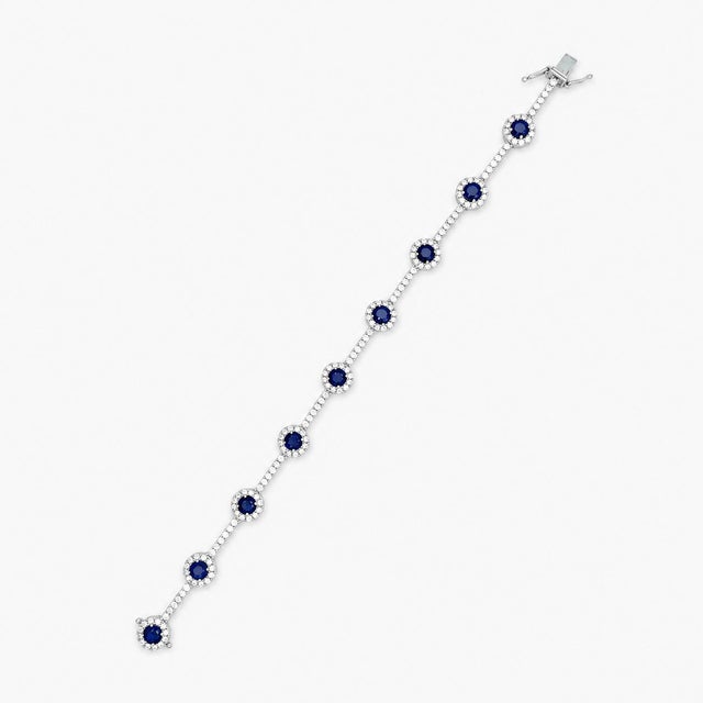 Contemporary 14k Sapphire Bracelet For Sale - Image 3 of 3