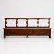 Italian 20th Century Italian Wooden Bench with Upholstered Seat For Sale - Image 3 of 13