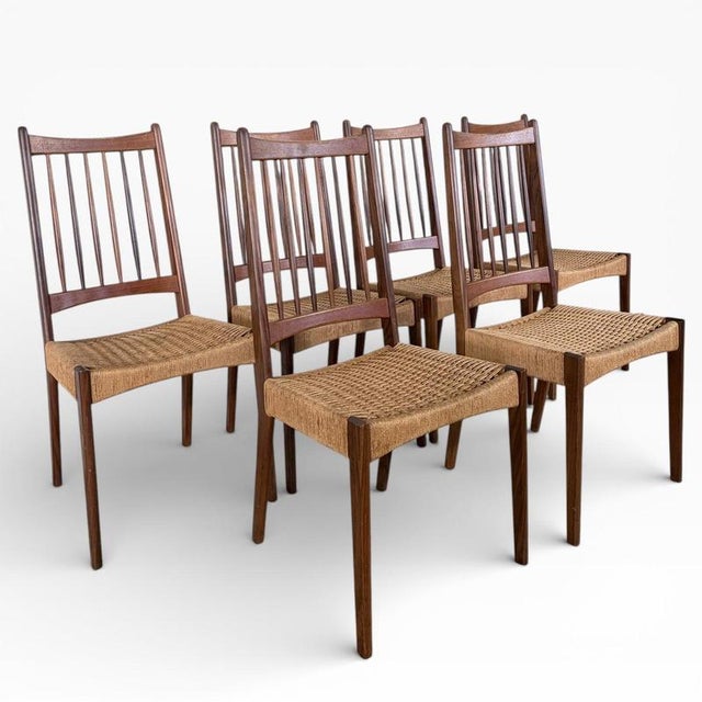 Wood Danish Model MK200 Dining Chairs from Arne Hovmand-Olsen, Set of 6 For Sale - Image 7 of 7