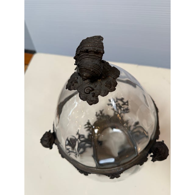 Glass Castilian Imports Crystal + Brass Egg For Sale - Image 7 of 12