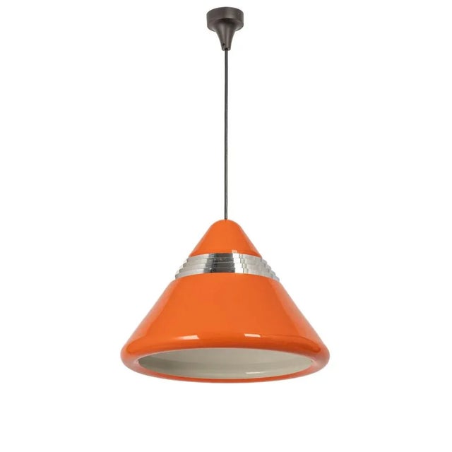 Large Orange Pendant Light by Kazuo Motozawa, 1970s For Sale - Image 3 of 9