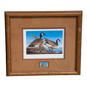 1980s Minnesota State Goose Stamp Print & Stamp by Artist Terry Redlin
