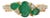 14k Gold 1.09ct Natural Oval Emerald & Diamond Cluster Ring Size 9 For Sale