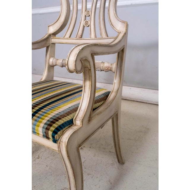 Councill Craftsmen Neoclassical Painted Finish Armchair For Sale - Image 14 of 16