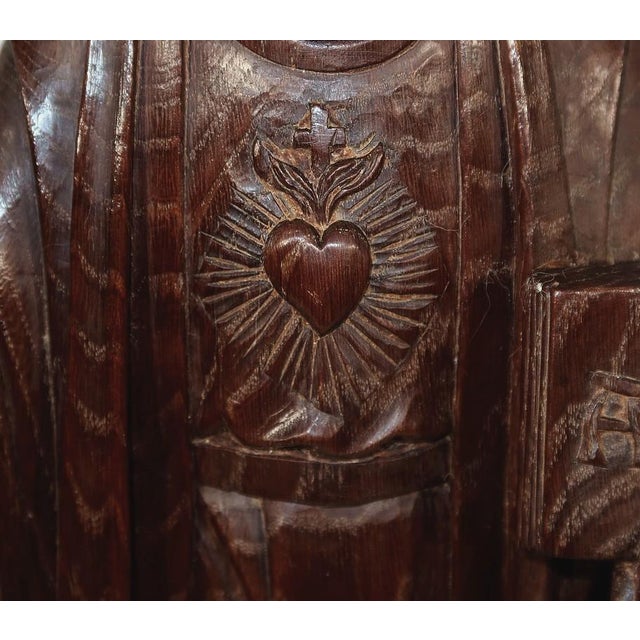 Wood Statue of Christ, 1890s, Chestnut For Sale - Image 7 of 18