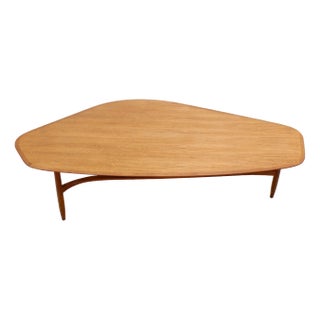 Mid-Century Scandinavian Modern Boomerang Teak Coffee Table by Svante Skogh for Laauser, 1950s For Sale
