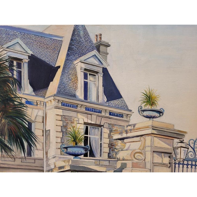 Jean Yves Herbin, Urban Scenes, 1991, Oil on Canvas Paintings, Set of 2 For Sale - Image 14 of 18