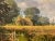 Thatched Cottages with Wild Flowers & Village Church in the English Countryside by British Artist Art measures 24 x 18...