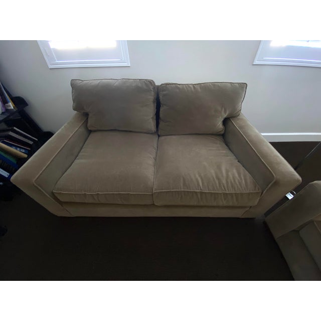 Restoration Hardware Maxwell Studio Sofa and Loveseat Set Plus Crate