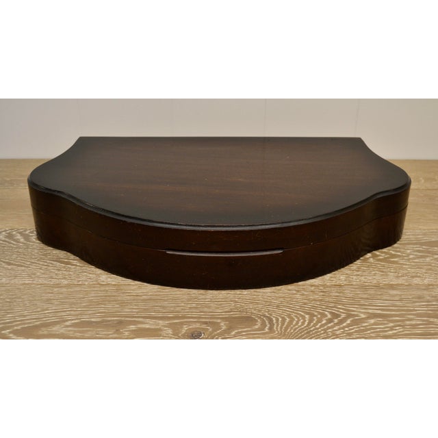 A large scale tarnish resistant felted silver storage box with a rare and unique shape. Excellent display or storage box....