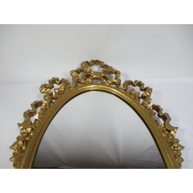 Gold Vintage Syroco Hollywood Regency Rococo Gold Mirror For Sale - Image 8 of 11