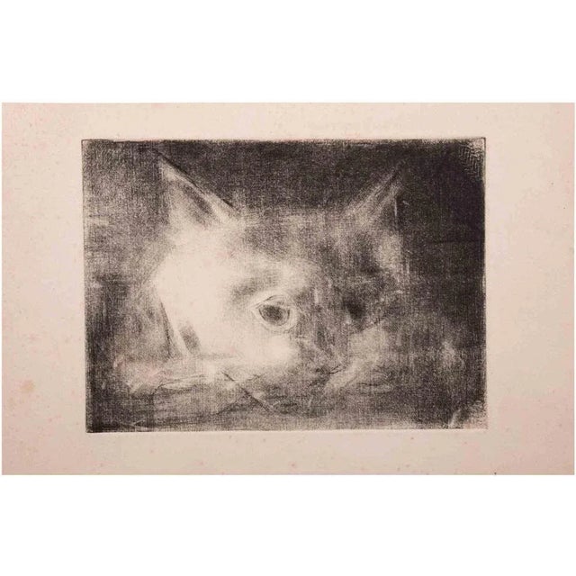 The Cat is an Original etching print on paper realized by Giselle Halff in 1950 ca. Good conditions with some foxing. ....
