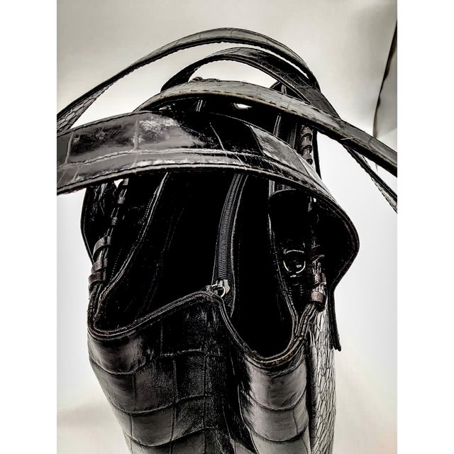 1980’s Genuine Carlos Falchi Shoulder Bag Tablet Holder For Sale In Portland, ME - Image 6 of 9