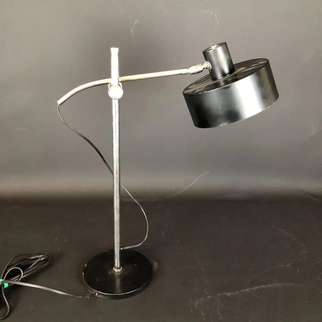 Vintage Italian Metal and Nickeled Brass Table Lamp For Sale - Image 14 of 14