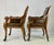 Pair of Theodore Alexander Regency Style Carved Lion & Hairy Paw Caster Armchairs in Brown Leather For Sale - Image 6 of 17