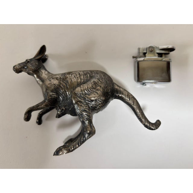 Japanese Figural Kangaroo Tabletop Lighter, Cast Metal, Circa 1960 For Sale - Image 14 of 15
