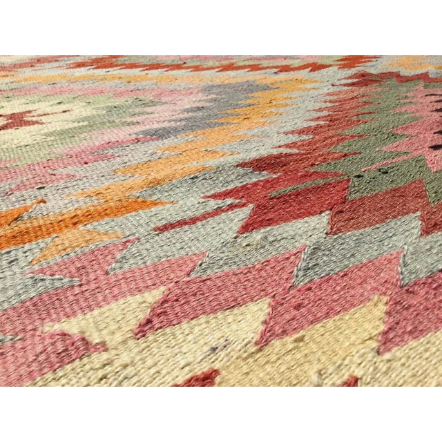 Textile 1960's Turkish Kilim Rug - 71" X 98" For Sale - Image 7 of 12
