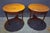 Pair Vintage Traditional style Faux Bamboo Walnut Round End/ Side Tables by Lane Furniture. Lovely pair and very good...