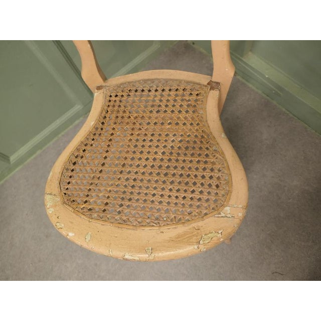 Wood Victorian Painted Balloon Back Bedroom Chair For Sale - Image 7 of 8