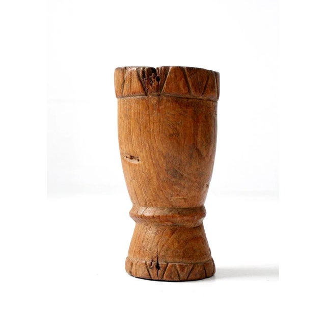 Antique Wooden Kitchen Mortar For Sale - Image 4 of 8