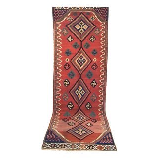 Antique Oriental Nomadic Ardabil Kilim, 1930s For Sale