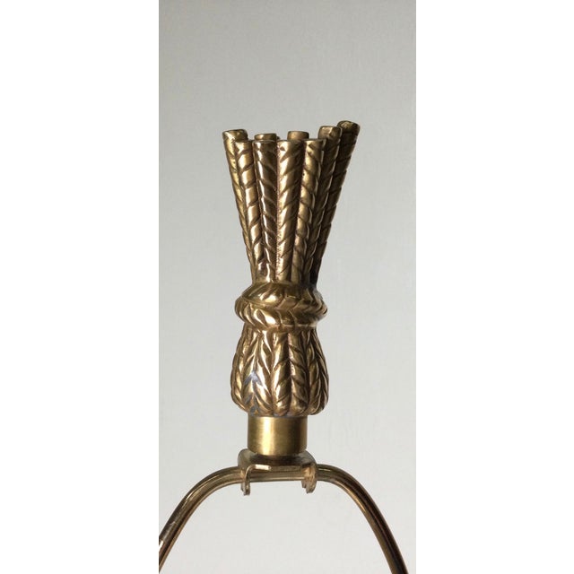Gold 1990s Cast Burnished Brass Chapman Table Lamp For Sale - Image 8 of 10
