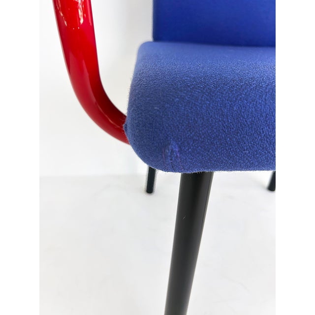 Metal Knoll Ettore Sottsass "Mandarin" Post-Modern Dining Chairs, Set of 6 For Sale - Image 7 of 18