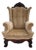 Antique Wingback Chair in Hand Carved Walnut, 1840 For Sale