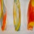 Glass Set of Three Hand Blown Glass Vases by Jeremy R Cline. u.s.a. 1999 For Sale - Image 7 of 8