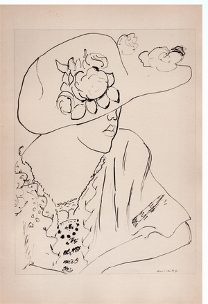 Matisse, Woman with Hat, Original Lithograph, 1920