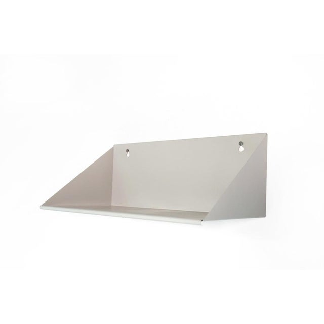 Mid-Century Modern Metal Wall Shelves in Yellow and Gray by Constant Nieuwenhuys for Asmeta, 1950s, Set of 2 For Sale - Image 3 of 6