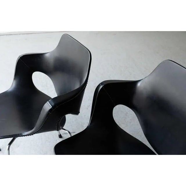 Black Side Chairs from Straatman, Loral & Cie, Set of 2 For Sale - Image 8 of 18