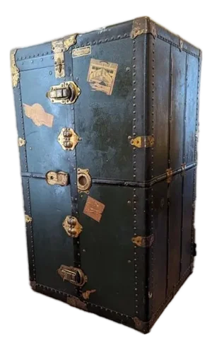 Antique Multnomah Steamer Wardrobe Trunk – Early 1900s Travel Chest With Drawers & Hangers