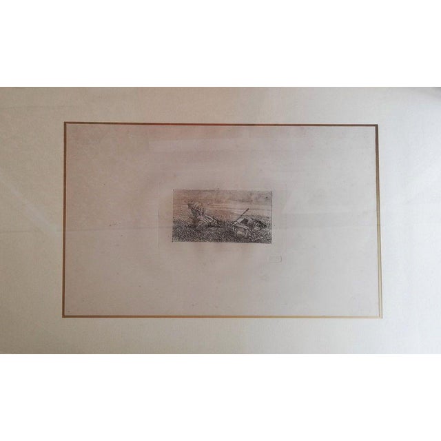 Giovanni Fattori, Stop of Donkeys, 1925, Etching For Sale
