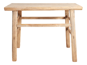 Antique Rustic Elm Console Table