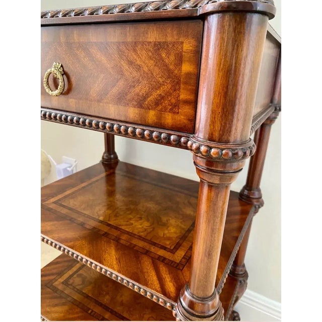 Maitland - Smith Maitland Smith 3 Tier Occasional Table With One Drawer For Sale - Image 4 of 6