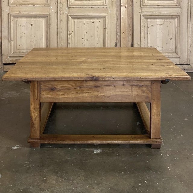 19th Century Rustic Country French Fruitwood Coffee Table For Sale - Image 9 of 14