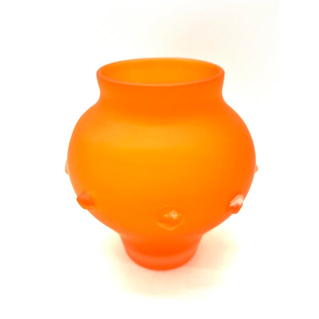 Large Art Deco Tango Glass Vase with Knobs by Carl Hosch, Haida, 1920 For Sale - Image 4 of 18