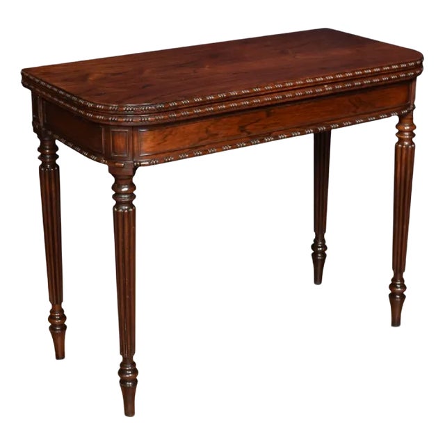 Regency Rosewood Card Table For Sale