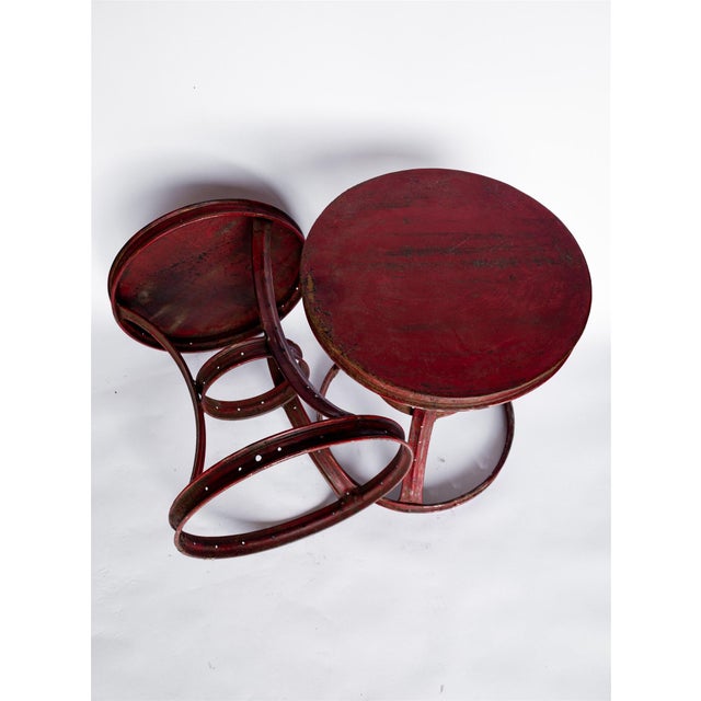 1980s Side Table 1980s Red For Sale - Image 5 of 7