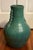 Ceramic Large Antique 1920's American Art Deco Green Glazed Art Pottery Coil Vase or Urn With Twisted Rope Handles For Sale - Image 7 of 18