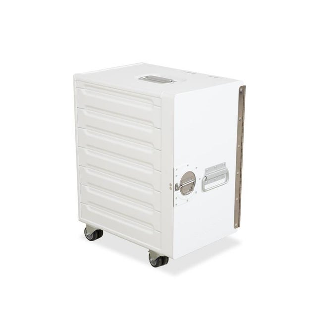 Modern White Aircraft Trolley with Container from Bordbar For Sale - Image 3 of 17