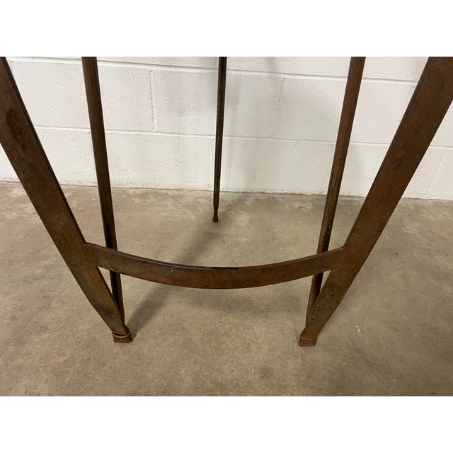 Vintage Handcrafted Cassina Style Oversized Sculptural Metal Ribbon Chair For Sale - Image 9 of 11