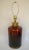 Brown 1970s Italian Tortoiseshell Glass and Brass Table Lamp For Sale - Image 8 of 8