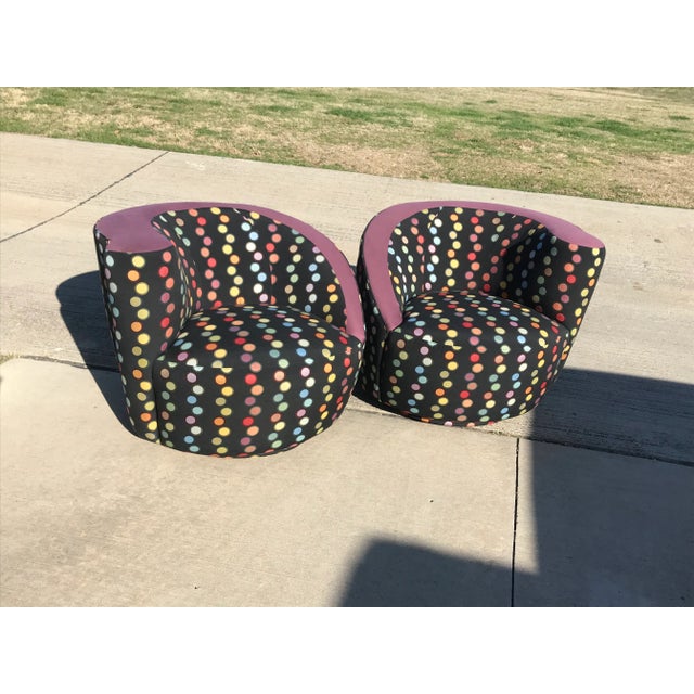 Swiveling "Nautilus" Chairs by Vladimir Kagan - a Pair For Sale - Image 11 of 12