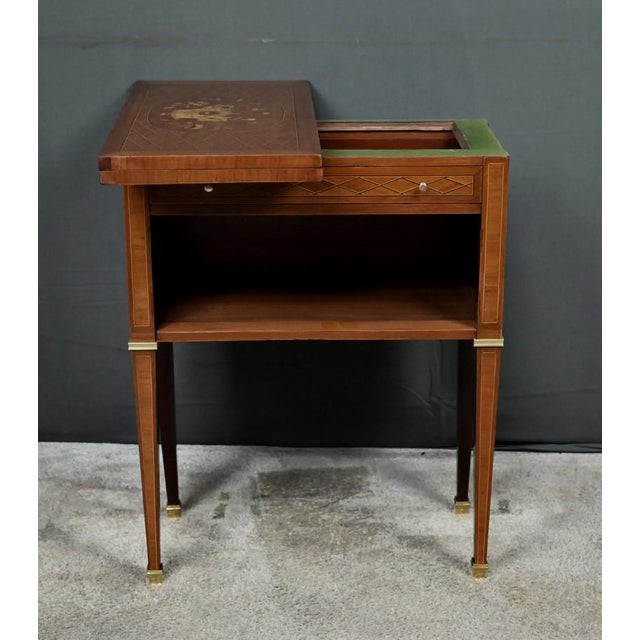 Brown Small Early 20th Century Louis XVI Marquetry Games Table For Sale - Image 8 of 18