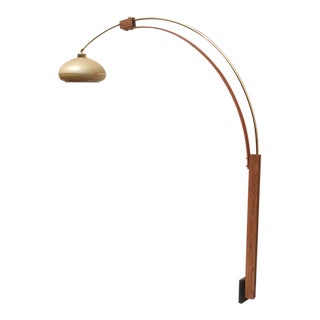 1970s Vintage Milo Baughman Style Arc Floor Lamp For Sale
