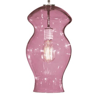 Sol Pendant Light from the Versuvius Collection in Rose Quartz For Sale