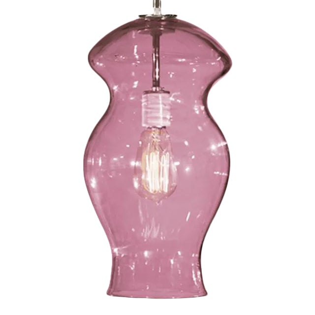 Sol Pendant Light from the Versuvius Collection in Rose Quartz For Sale